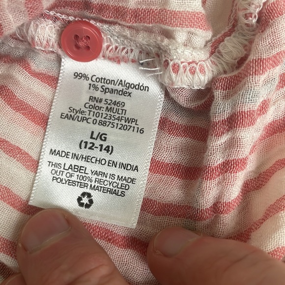 Time and Tru Long sleeve button down casual long sleeve shirt- Large - Picture 6 of 6